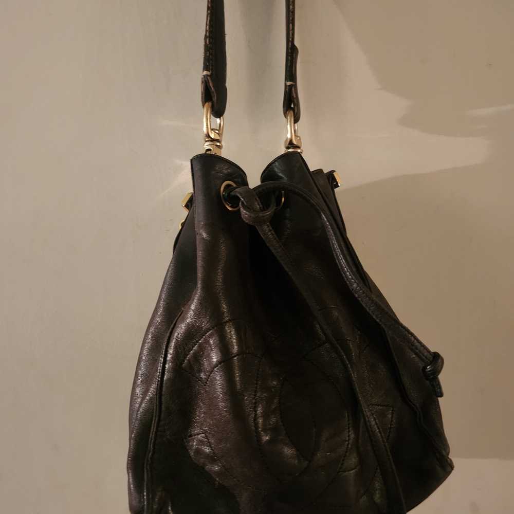 CHANEL Brown Leather Crossbody Bag